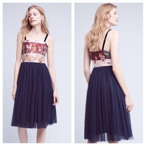 MOULINETTE SOEURS Tulle-Skirted Floral Dress NWT